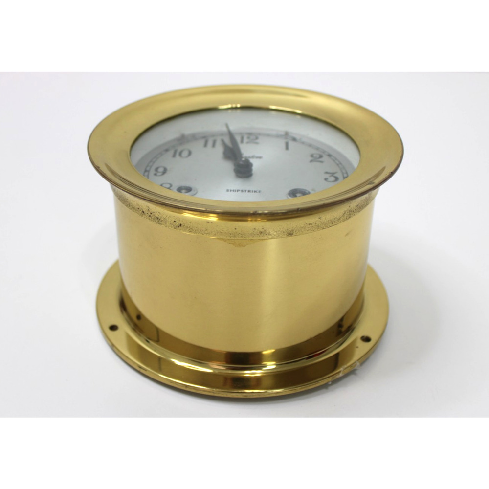 VTG Chelsea Boston Shipstrike Brass Marine Porthole Clock Nautical Wall Key 5.5" - Picture 5 of 16
